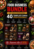 Food Business Bundle – 4 Kit Canva Professionali per Attività Food