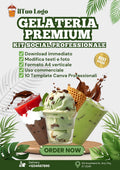 Gelateria Premium – 10 Template Canva Professionali
